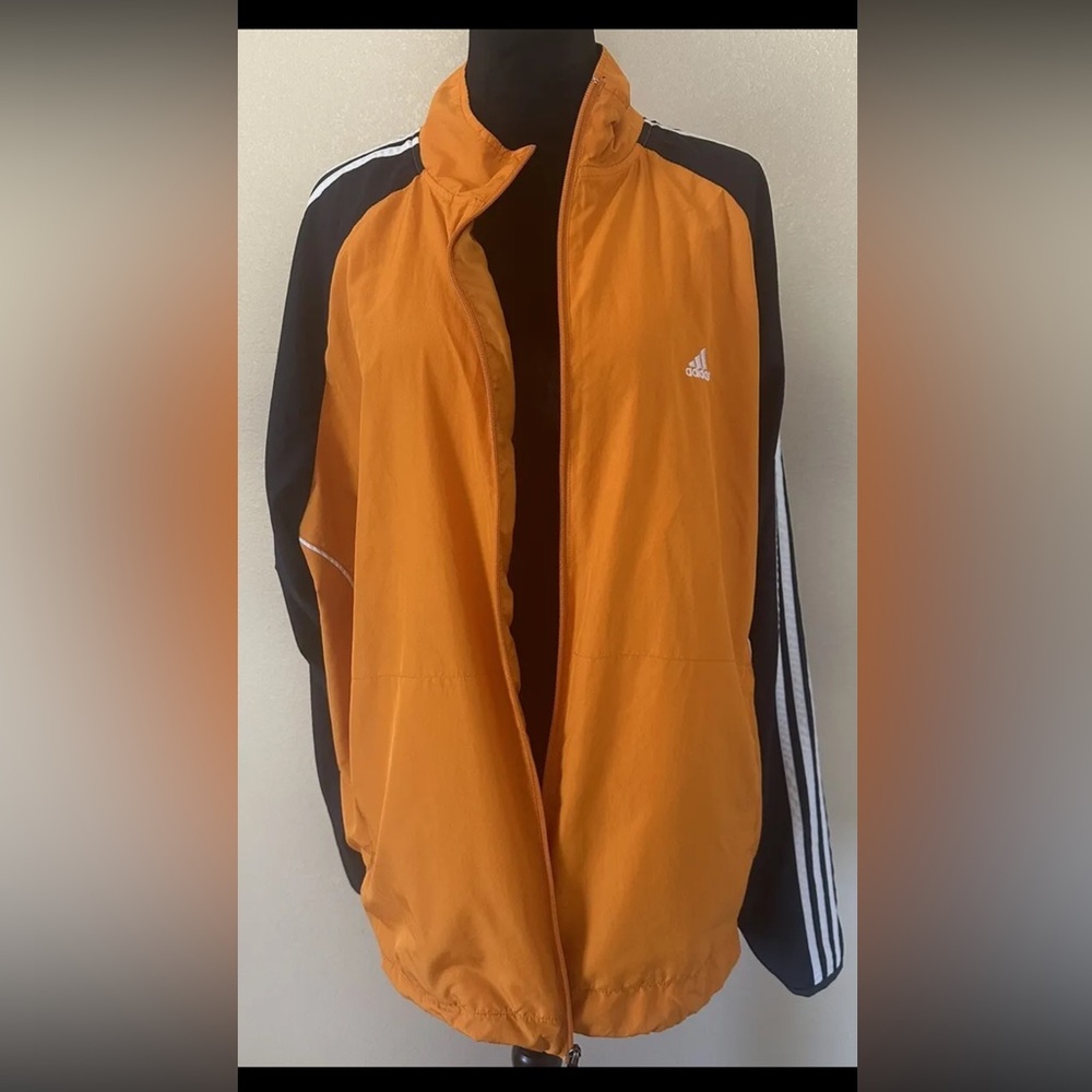 Adidas Vintage Orange/Blue/White Men’s Windbreaker Jacket XL - Picture 4 of 6